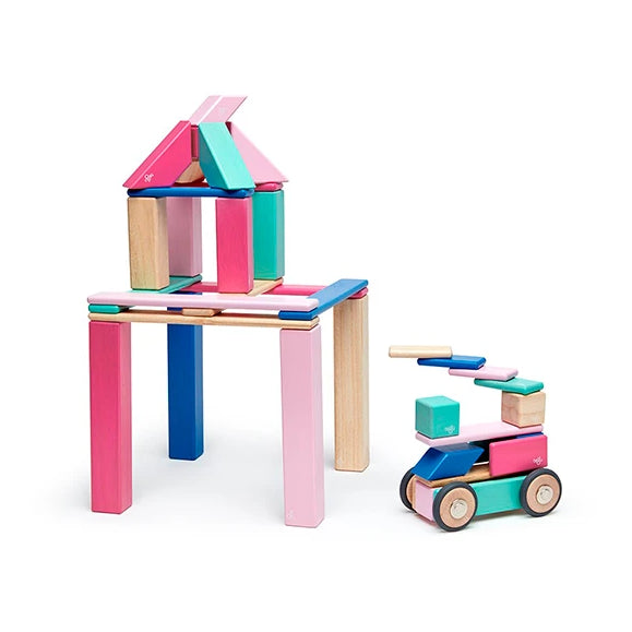 Tegu Classics Magnetic Wooden Blocks 42-Piece Set – Blossom