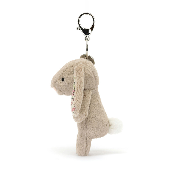 Jellycat Blossom Bunny Beige Bag Charm