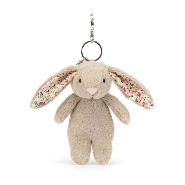 Jellycat Blossom Bunny Beige Bag Charm