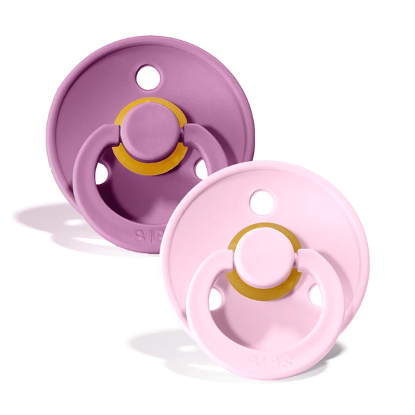 BIBS Colour Pacifier (0-6 Months) 2Pcs/Pack - Lavender/Baby Pink