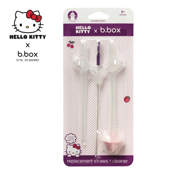 B.Box Hello Kitty Sippy Cup Replacement Straw & Cleaning Kit – Candy Floss