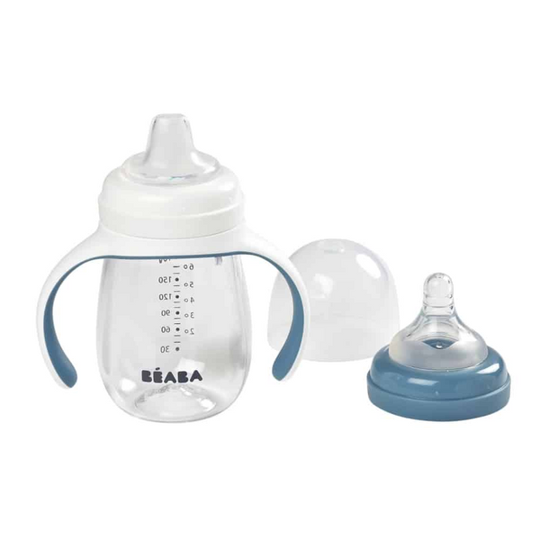 Beaba 2 In 1 Learning Cup 210ml - Blue