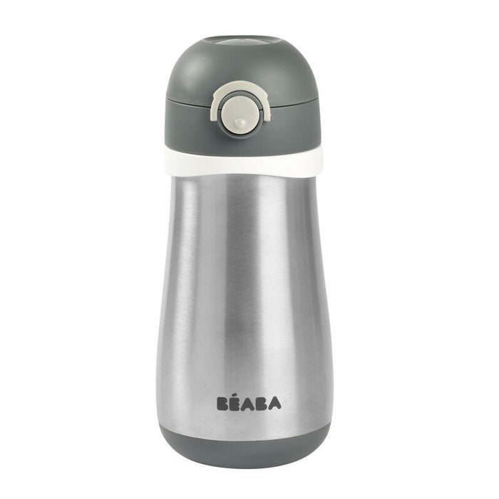 Beaba Stainless Steel Bottle 350ml – Mineral Grey