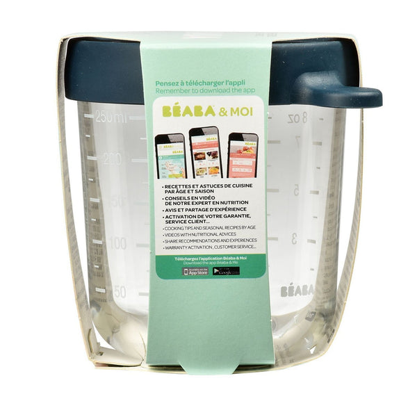 Beaba 玻璃食物儲存器250ml - 深藍色