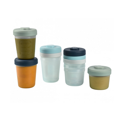 Beaba Toddler Food Storage Set – 8 Clip Portions (4x150ml + 4x250ml)