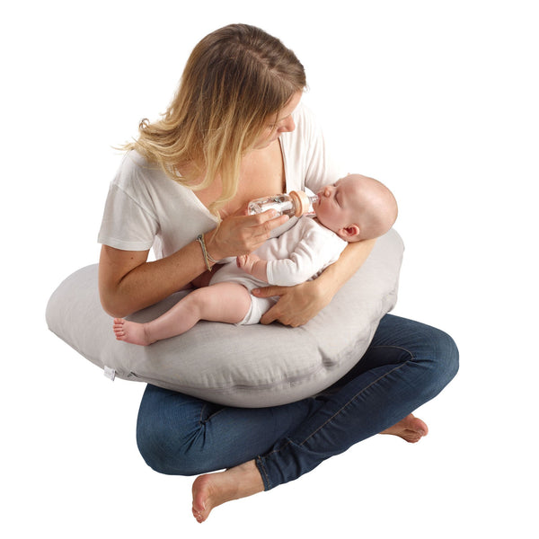 Big Flopsy™ 孕婦及寶寶護理枕 - 平織布 灰白色箭嘴图案