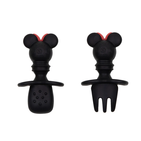 Bumkins Silicone Chewtensils (Spoon & Fork Set) – Minnie Mouse