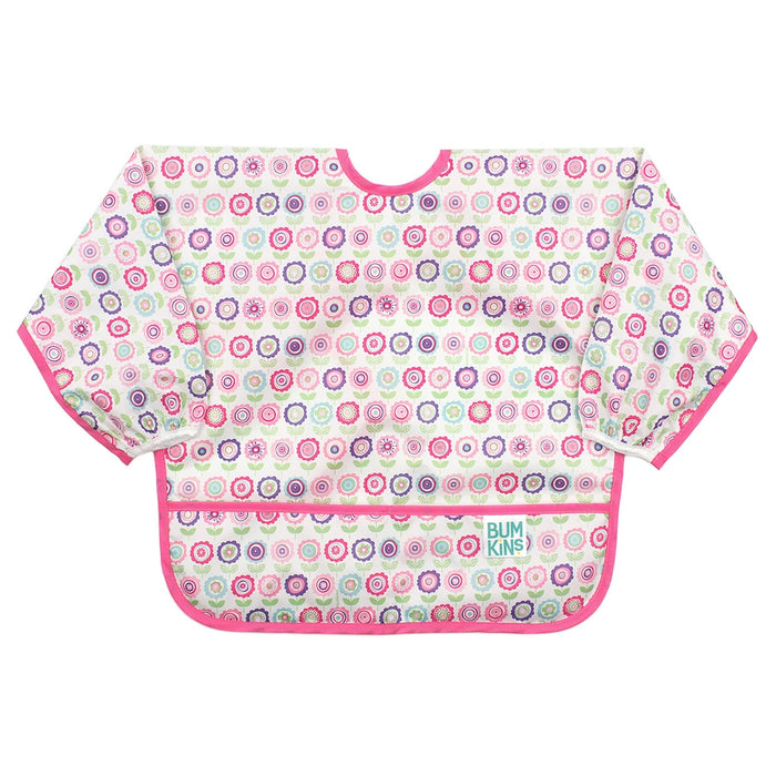 BUMKINS SLEEVED BIB - BLOOM (6-24 MONTHS)