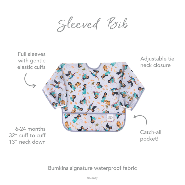 Bumkins Sleeved Bib – Disney Jasmine (6-24 Months)