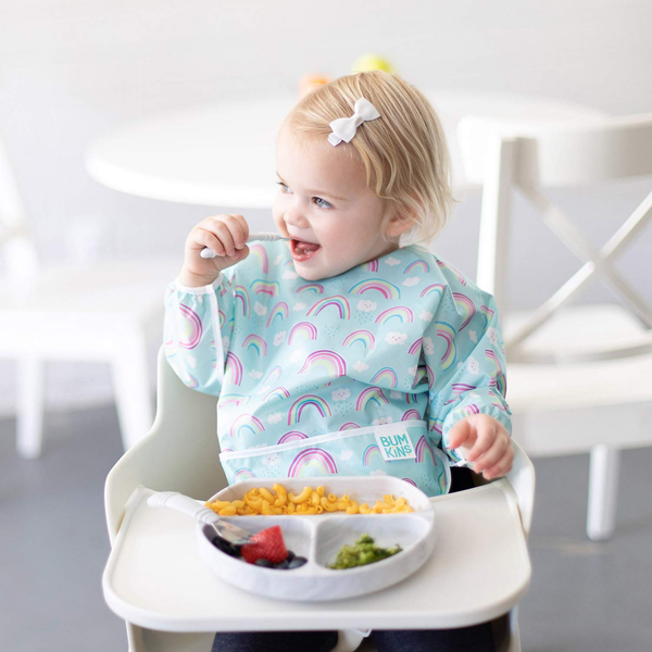 Bumkins Sleeved Bib – Rainbows (6-24 Months)