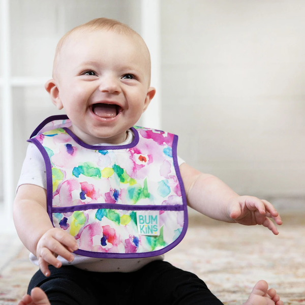 Bumkins Starter Bib 2Pcs/Pack – Watercolors And Brush Strokes