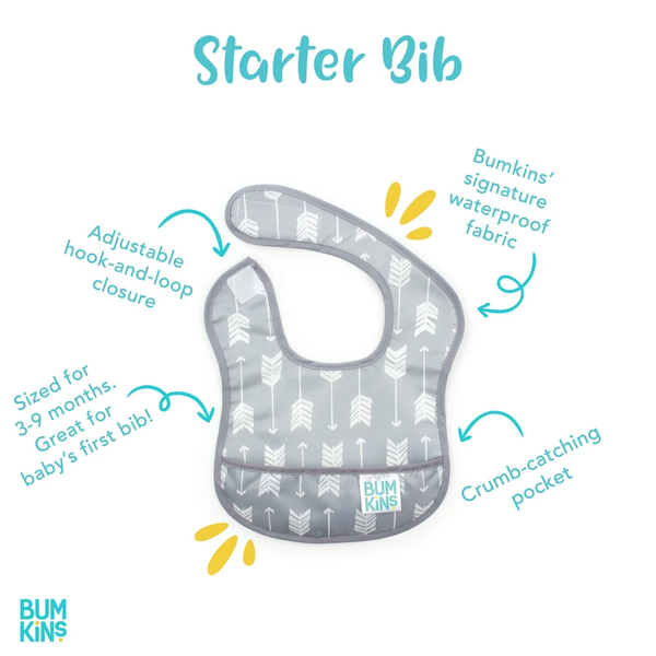 Bumkins Starter Bib 2Pcs/Pack – Watercolors And Brush Strokes