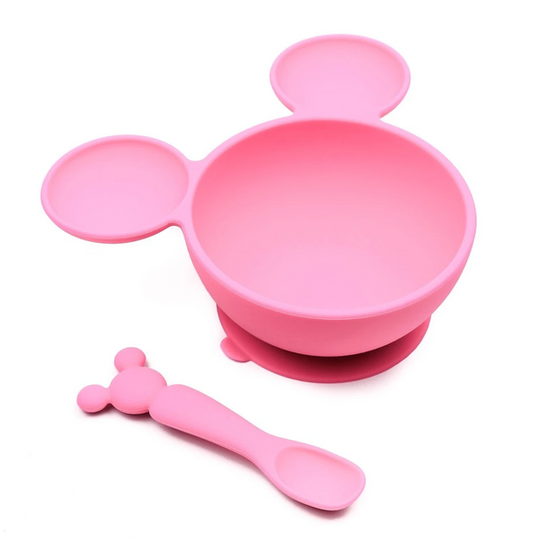 BUMKINS SUCTION SILICONE FIRST BABY FEEDING SET - DISNEY MINNIE MOUSE
