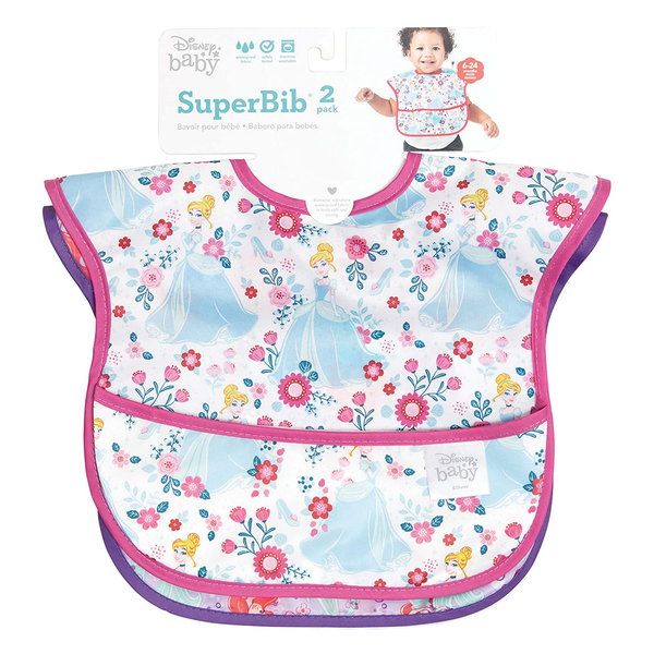 Bumkins Superbib 2Pcs/Pack – Disney Cinderella Ariel (6-24 Months)