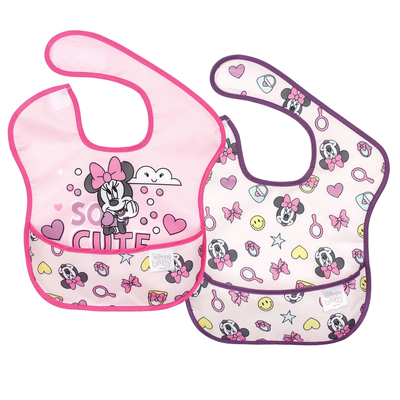 Bumkins Superbib 2Pcs/Pack – Minnie Mouse Cute (6-24 Months)