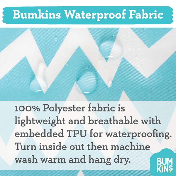 Bumkins Superbib 3Pcs/Pack – Umbrellas, Raindrops, Pink Chevron (6-24 Months)