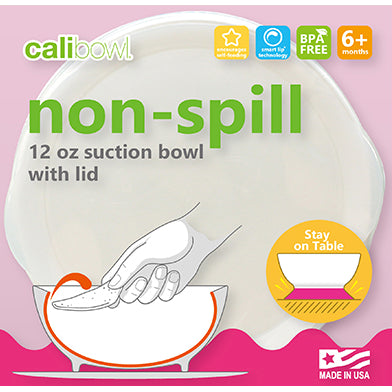 CALIBOWL 12OZ TODDLER SUCTION BOWL - PINK