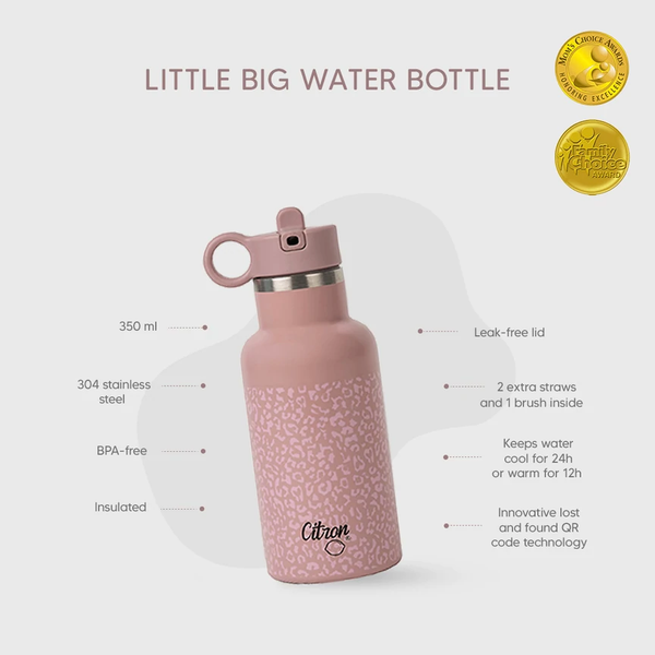 Citron QR-Enabled Lost-Proof Little Big Water Bottle 350ml - Leo
