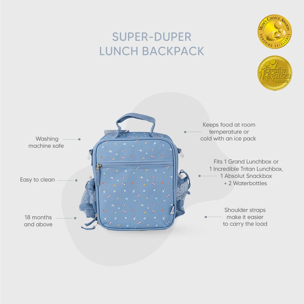 Citron Super-Duper Lunch Backpack With Side Bottle Pockets – Spaceship