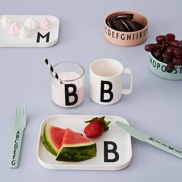 Design Letters Breakfast Dinner Lunch Bowl Set – Nude/Grey/White