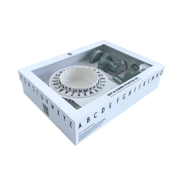 Design Letters Eat & Learn Tritan Gift Box – White /Green