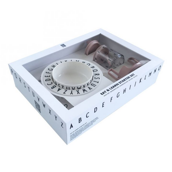Design Letters Eat & Learn Tritan Gift Box – White /Nude