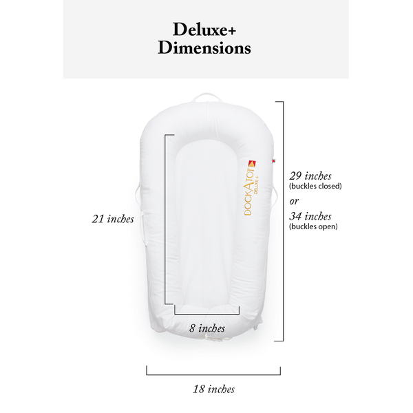 Dockatot  Deluxe+ 便携式嬰兒分隔床(0-8個月) - 白色