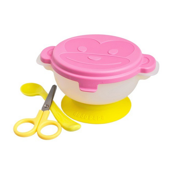 Dodopapa Travel Dining Set 265ml – Monkey Pink