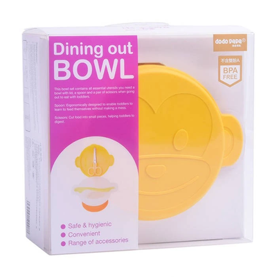 Dodopapa Travel Dining Set 265ml – Monkey Yellow