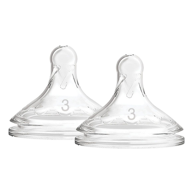 DR.BROWN'S OPTIONS+ BABY BOTTLE BREAST LIKE NIPPLE 2'S - LEVEL 3 6M+