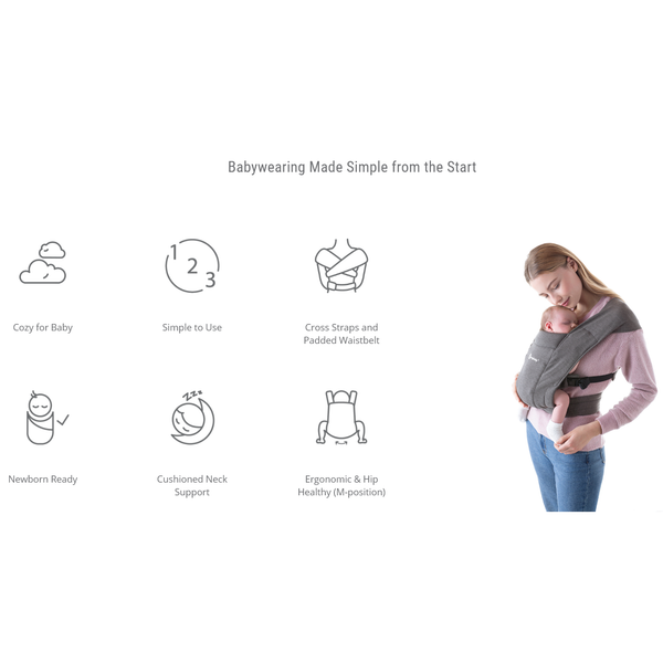 how to put on ergobaby embrace carrier Ergobaby Embrace Carrier - Oxford Blue | Baby Carrier