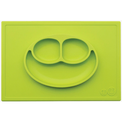 EZPZ HAPPY MAT PLATE & PLACEMAT - LIME