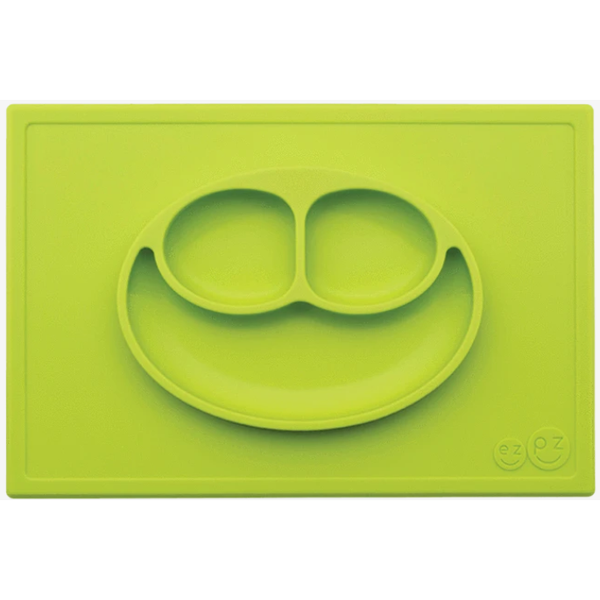 EZPZ HAPPY MAT PLATE & PLACEMAT - LIME