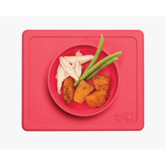 Ezpz Mini Bowl 矽膠迷你餐碗+枱墊 – 珊瑚色