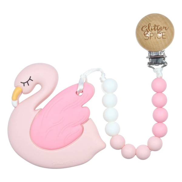 Glitter And Spice Flamingo Teether