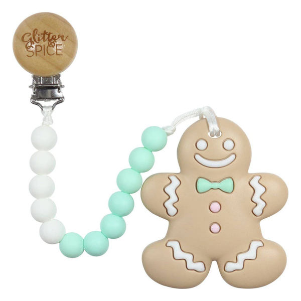 Glitter And Spice Gingerbread Teether – Mint