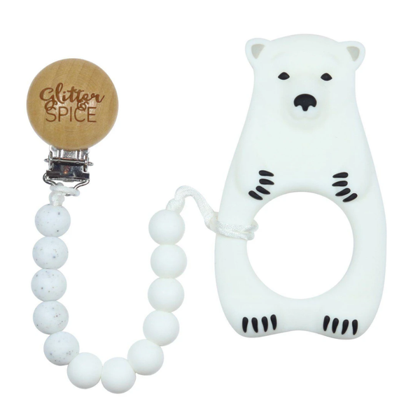 Glitter And Spice Polar Bear Teether