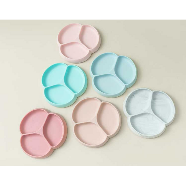 Glitter And Spice Silicone Suction Plate – Ice Blue