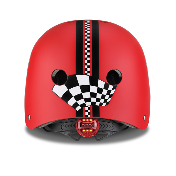 Globber ELITE Lights 可調較兒童頭盔(XS-S/48-53CM) - 紅色配賽車圖案