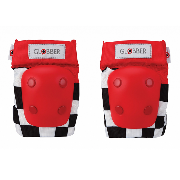 Globber 幼兒護膝護踭套裝 - 紅色/賽車圖案