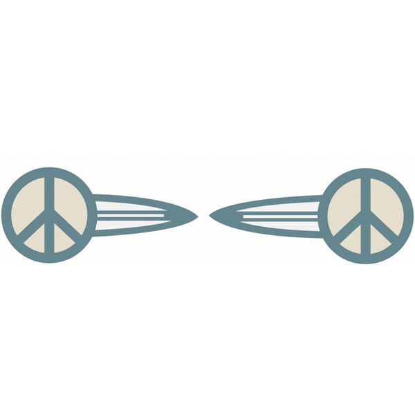 Grech & Co Minimalist Snap Clips Set Of 2 - Peace Sign
