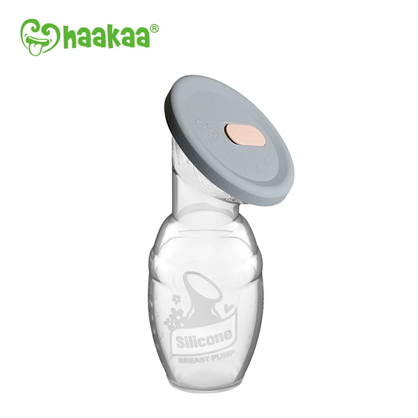 HAAKAA GIFTBOX SET SILICONE BREAST PUMP & SILICONE CAP 150ML