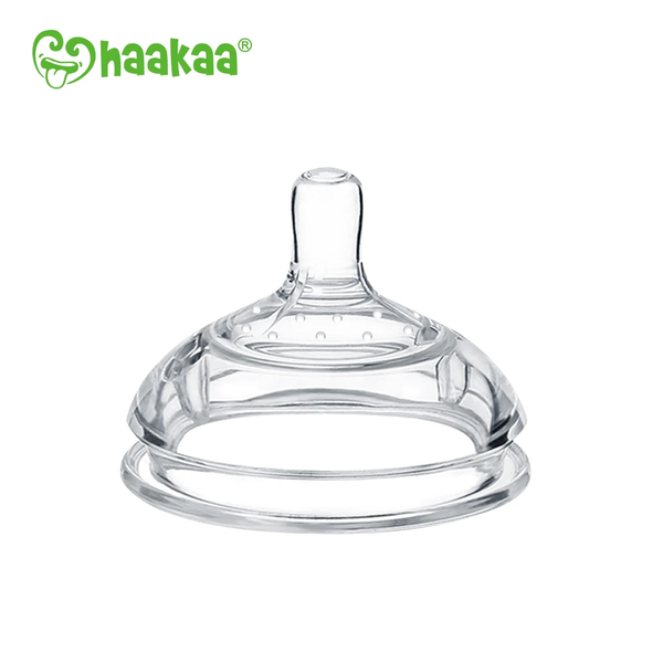 HAAKAA SILICONE BOTTLE ANTI-COLIC NIPPLE 2PCS/PACK (SMALL)