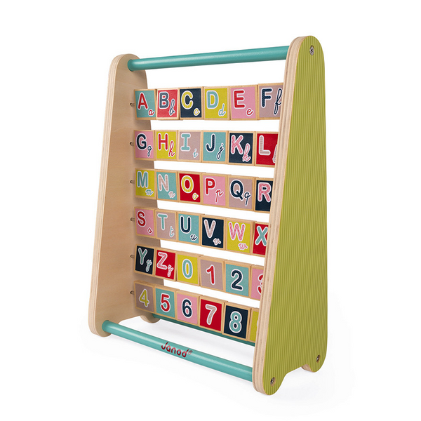 Janod Baby Forest ABC Abacus Toy – English Version (Wood)