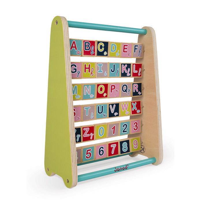 Janod Baby Forest ABC Abacus Toy – English Version (Wood)