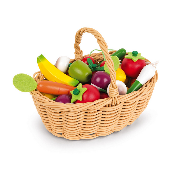 Janod Fruits And Vegetables Basket 24Pcs