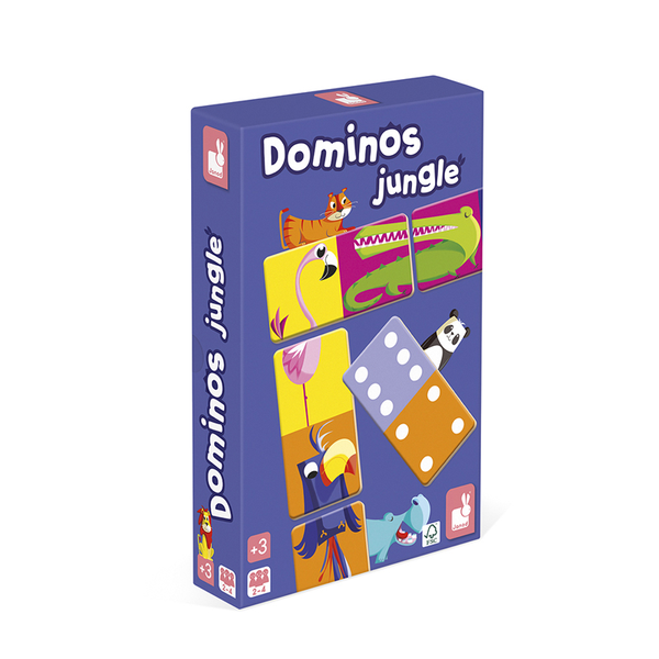Janod Dominos Jungle - Jeu De Mémoire Et Association Animaux Dès 3 Ans