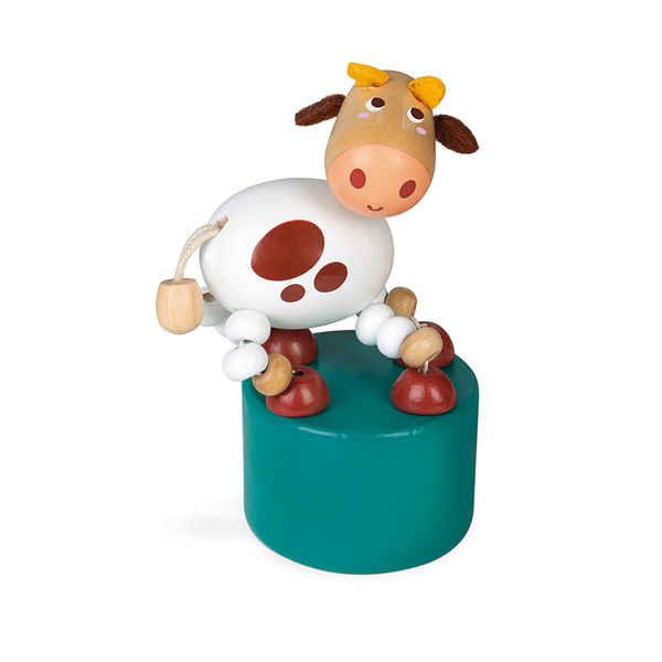 Janod Pocket Push Up Puppet – Cow