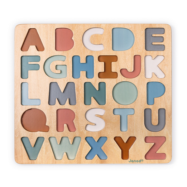 Janod 木製雙面字母拼圖黑板