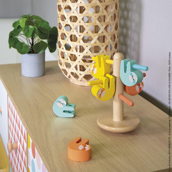 Janod WWF Wooden Sloth Balance And Colours Game